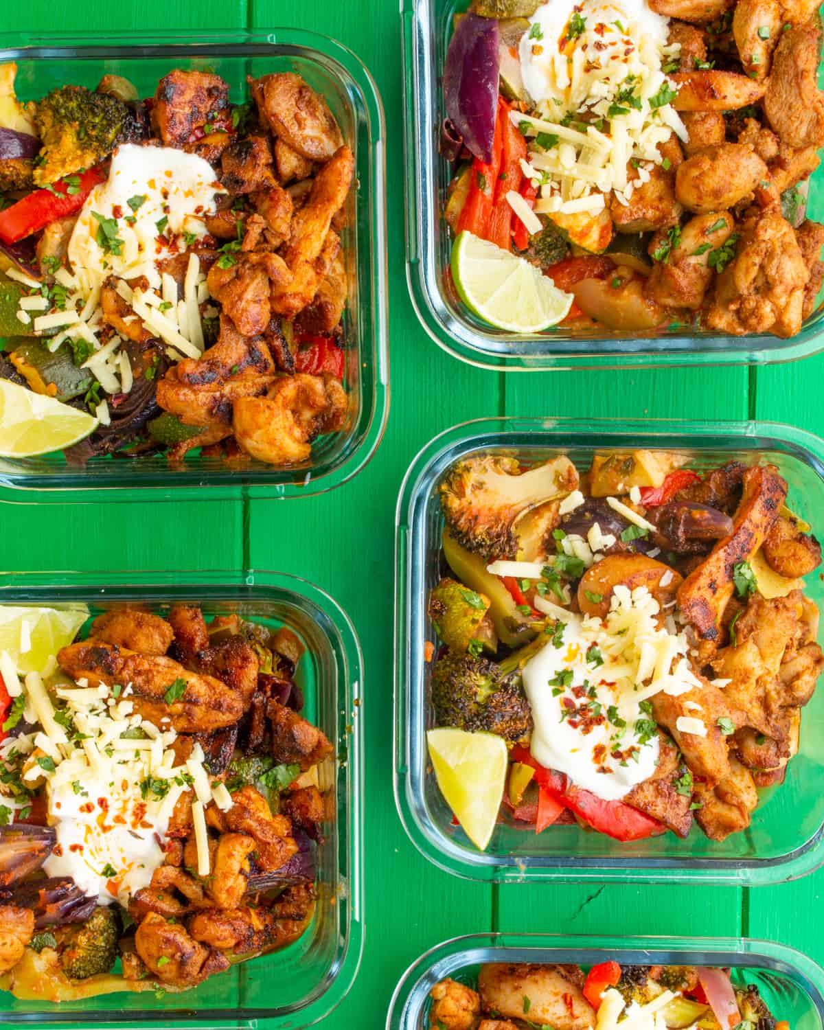 Low Carb Chicken Meal Prep Bowls - Ready in less than 30 minutes!!