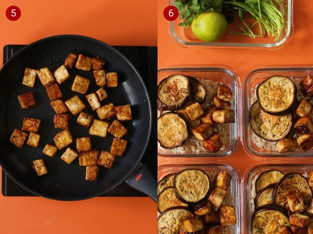 Crispy Soy Tofu, Aubergine & Rice Beat The Budget