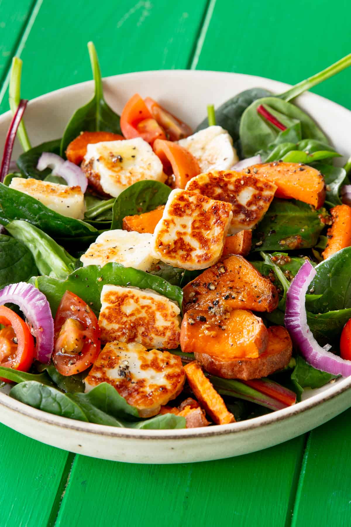 The BEST Halloumi Salad Beat The Budget