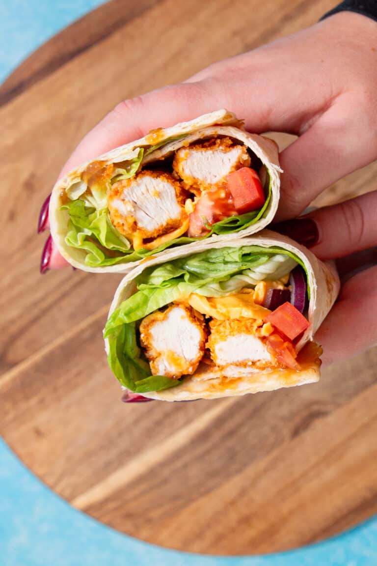 The BEST Crispy Chicken Wrap Beat The Budget