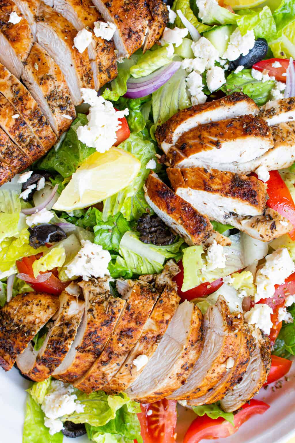 Grilled Greek Chicken Salad with Feta – Beat The Budget
