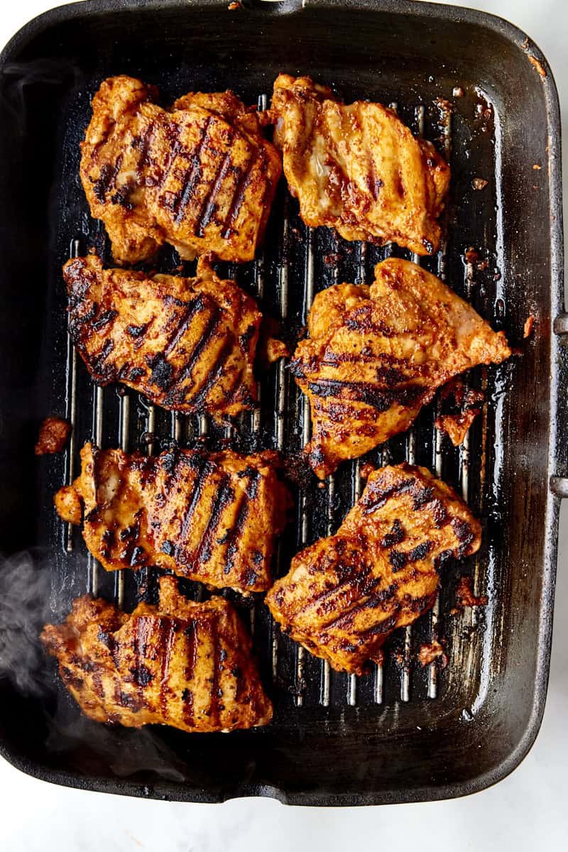 Sliced chipotle chicken resting before serving.